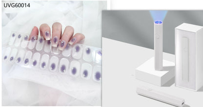 Blush Nail Stickers with Uv lamp