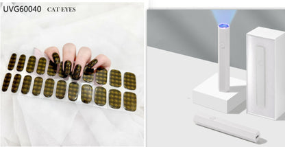 Blush Nail Stickers with Uv lamp