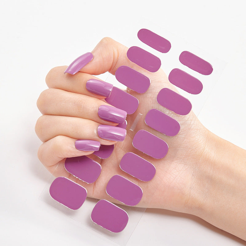 Pure Solid Color Nail Sticker