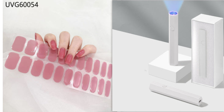 Blush Nail Stickers with Uv lamp