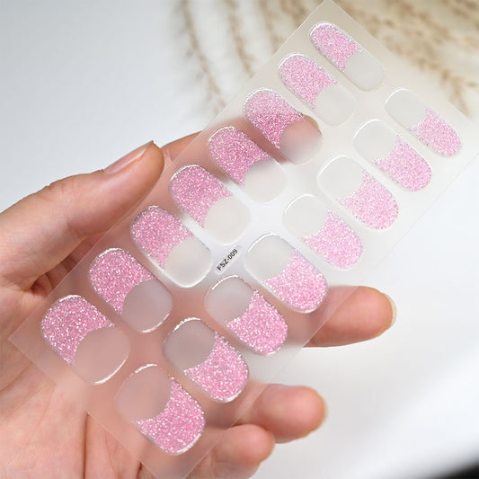 French Glitter Nail Stickers