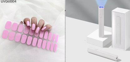 Blush Nail Stickers with Uv lamp