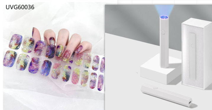 Blush Nail Stickers with Uv lamp