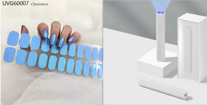 Blush Nail Stickers with Uv lamp