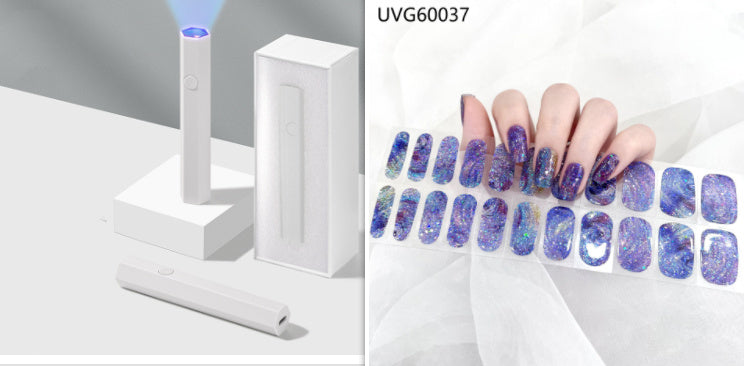 Blush Nail Stickers with Uv lamp