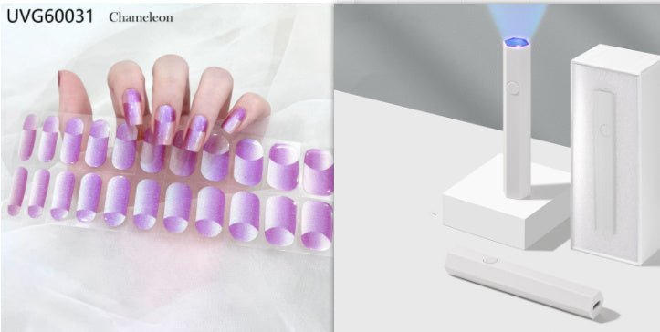 Blush Nail Stickers with Uv lamp