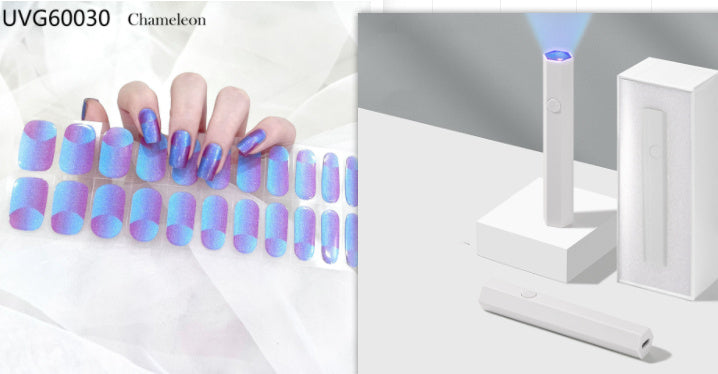 Blush Nail Stickers with Uv lamp