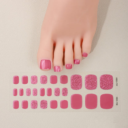 Pure Color Gel foot Nail Sticker