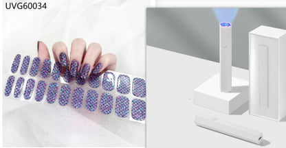 Blush Nail Stickers with Uv lamp