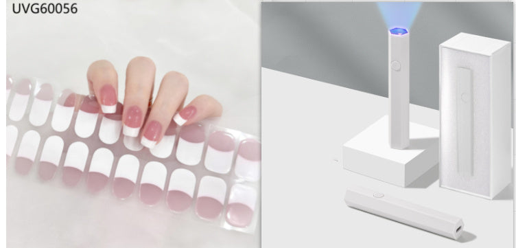 Blush Nail Stickers with Uv lamp