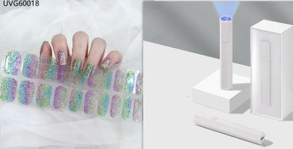 Blush Nail Stickers with Uv lamp