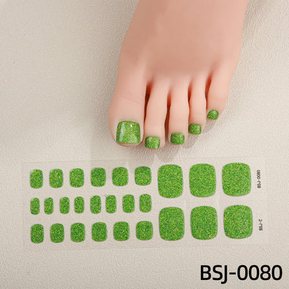 Pure Color Gel foot Nail Sticker