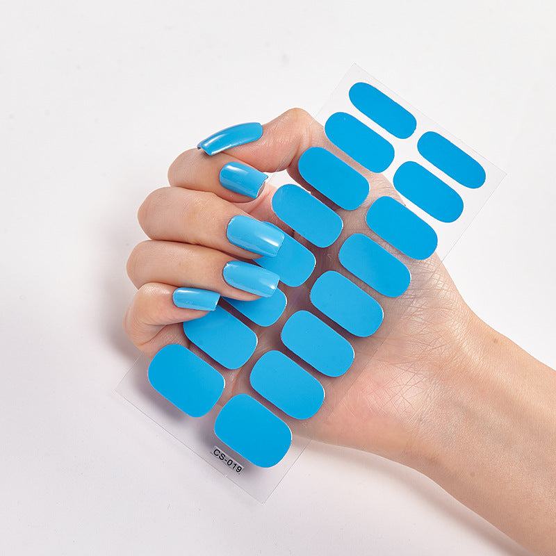 Pure Solid Color Nail Sticker