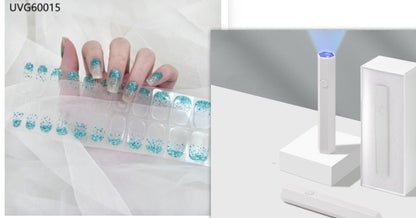 Blush Nail Stickers with Uv lamp