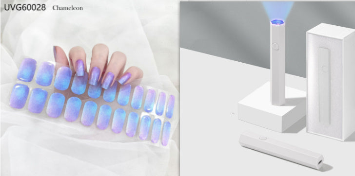 Blush Nail Stickers with Uv lamp