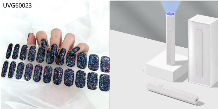 Blush Nail Stickers with Uv lamp