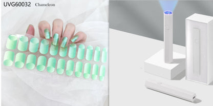 Blush Nail Stickers with Uv lamp