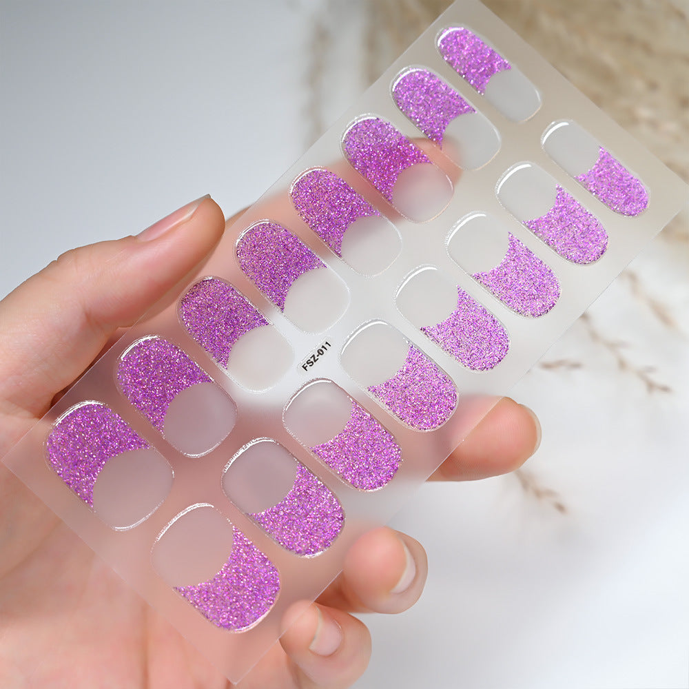 French Glitter Nail Stickers