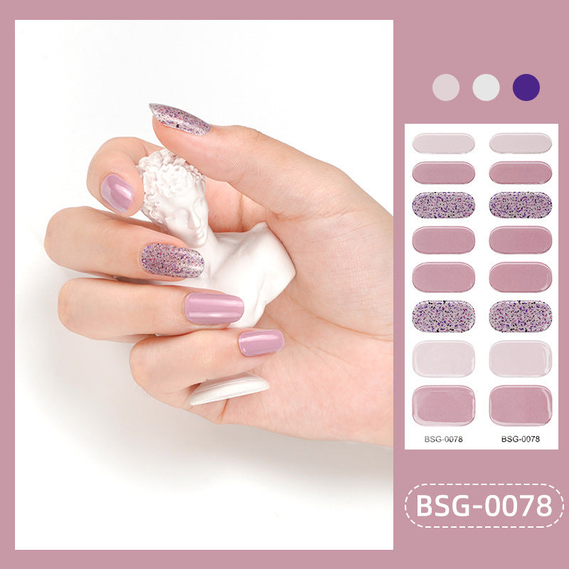 Semi-curing Nail Sticker