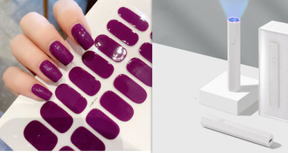 Blush Nail Stickers with Uv lamp