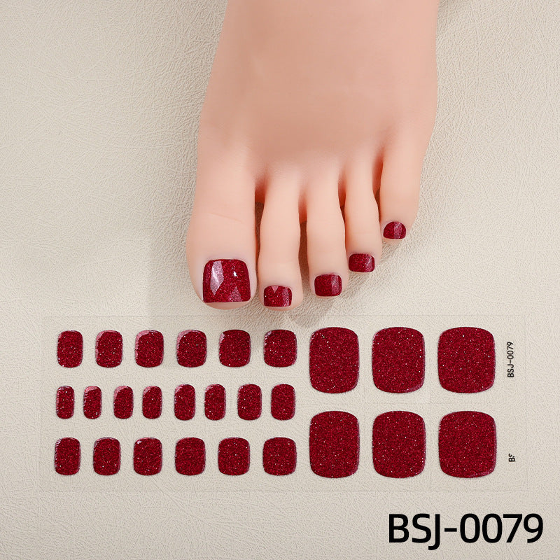 Pure Color Gel foot Nail Sticker